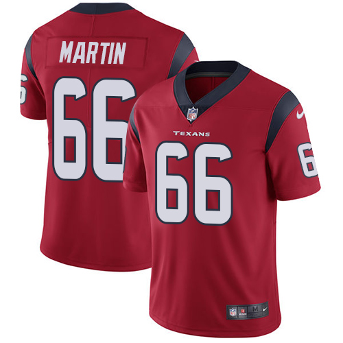 Men's Nike Houston Texans #66 Nick Martin Red Alternate Vapor Untouchable Limited Player NFL Jersey