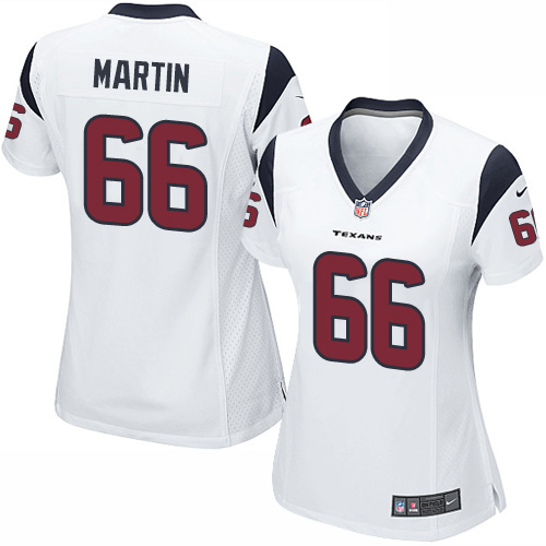 Women's Nike Houston Texans #66 Nick Martin Game White NFL Jersey