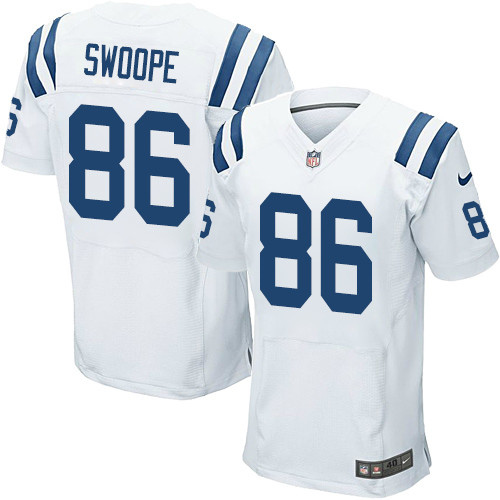 Men's Nike Indianapolis Colts #86 Erik Swoope Elite White NFL Jersey
