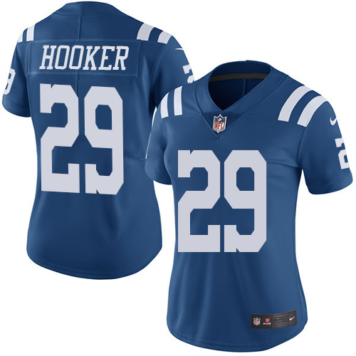 Women's Nike Indianapolis Colts #29 Malik Hooker Limited Royal Blue Rush Vapor Untouchable NFL Jersey