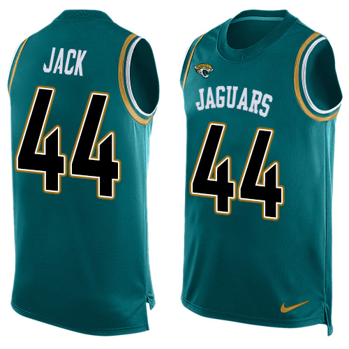 Men's Nike Jacksonville Jaguars #44 Myles Jack Limited Teal Green Player Name & Number Tank Top NFL Jersey