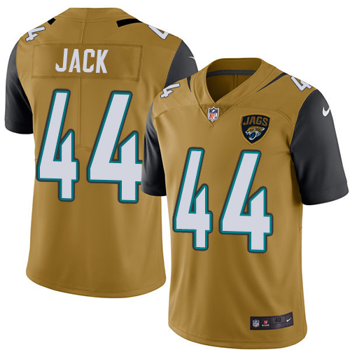 Men's Nike Jacksonville Jaguars #44 Myles Jack Elite Gold Rush Vapor Untouchable NFL Jersey