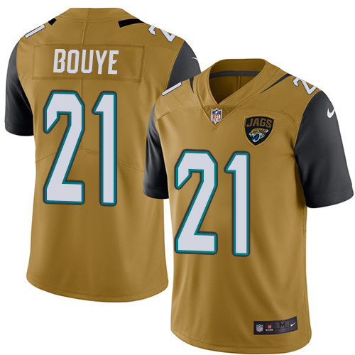 Men's Nike Jacksonville Jaguars #21 A.J. Bouye Limited Gold Rush Vapor Untouchable NFL Jersey