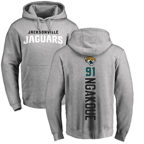 NFL Nike Jacksonville Jaguars #91 Yannick Ngakoue Ash Backer Pullover Hoodie