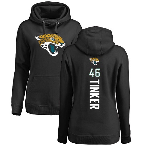 NFL Women's Nike Jacksonville Jaguars #46 Carson Tinker Black Backer Pullover Hoodie