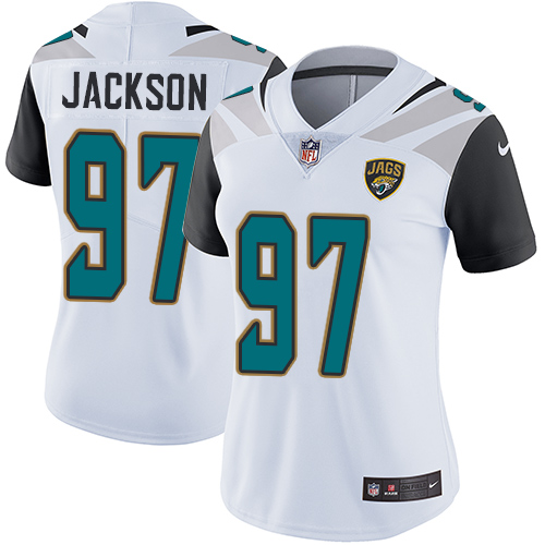 Women's Nike Jacksonville Jaguars #97 Malik Jackson White Vapor Untouchable Limited Player NFL Jersey