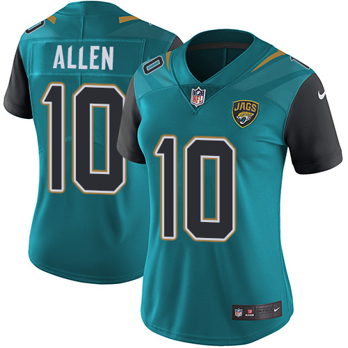 Women's Nike Jacksonville Jaguars #10 Brandon Allen Teal Green Team Color Vapor Untouchable Elite Player NFL Jersey