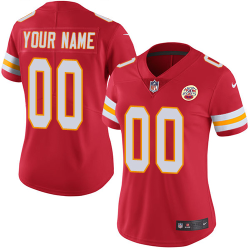 Women's Nike Kansas City Chiefs Customized Red Team Color Vapor Untouchable Custom Limited NFL Jersey