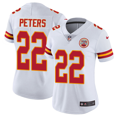 Women's Nike Kansas City Chiefs #22 Marcus Peters White Vapor Untouchable Elite Player NFL Jersey