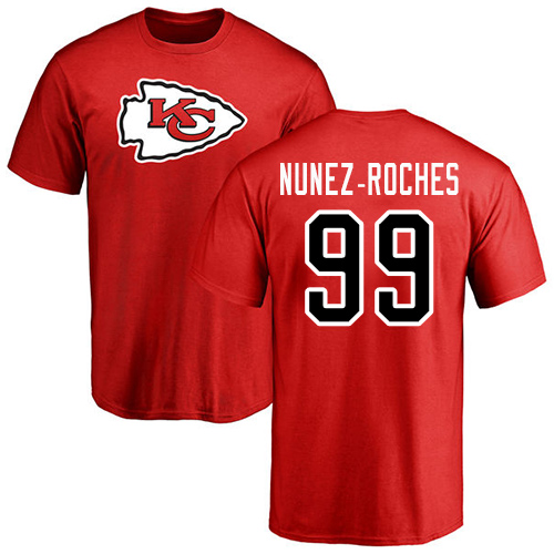 NFL Nike Kansas City Chiefs #99 Rakeem Nunez-Roches Red Name & Number Logo T-Shirt