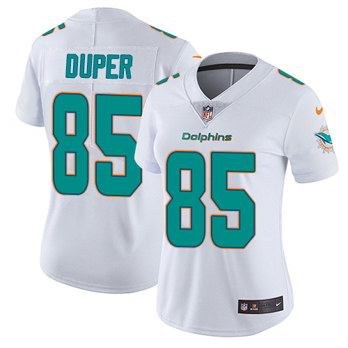 Women's Nike Miami Dolphins #85 Mark Duper White Vapor Untouchable Elite Player NFL Jersey