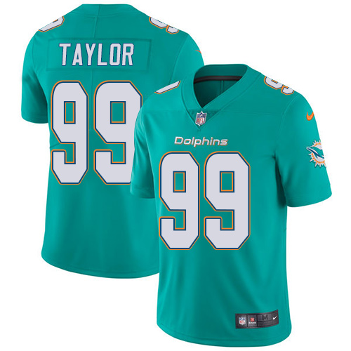 Men's Nike Miami Dolphins #99 Jason Taylor Aqua Green Team Color Vapor Untouchable Limited Player NFL Jersey