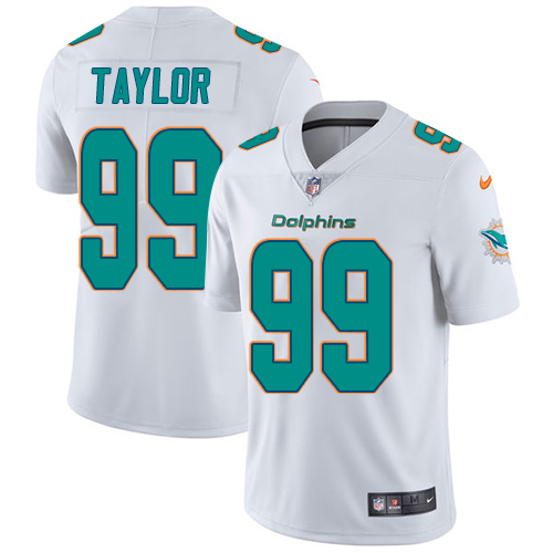Men's Nike Miami Dolphins #99 Jason Taylor White Vapor Untouchable Limited Player NFL Jersey