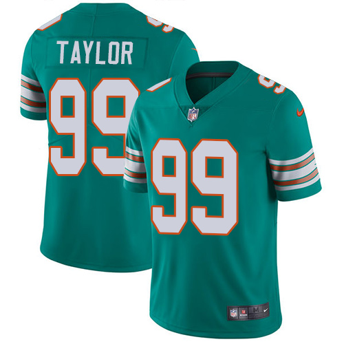 Men's Nike Miami Dolphins #99 Jason Taylor Aqua Green Alternate Vapor Untouchable Limited Player NFL Jersey