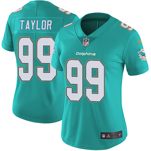 Women's Nike Miami Dolphins #99 Jason Taylor Aqua Green Team Color Vapor Untouchable Elite Player NFL Jersey