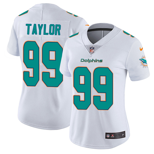 Women's Nike Miami Dolphins #99 Jason Taylor White Vapor Untouchable Elite Player NFL Jersey