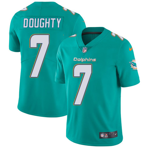 Men's Nike Miami Dolphins #7 Brandon Doughty Aqua Green Team Color Vapor Untouchable Limited Player NFL Jersey