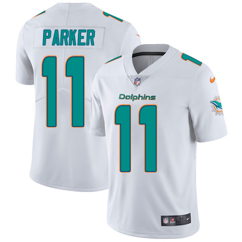 Men's Nike Miami Dolphins #11 DeVante Parker White Vapor Untouchable Limited Player NFL Jersey