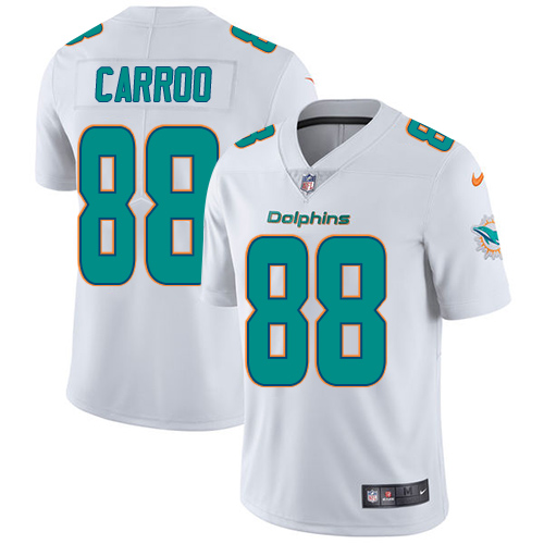 Men's Nike Miami Dolphins #88 Leonte Carroo White Vapor Untouchable Limited Player NFL Jersey