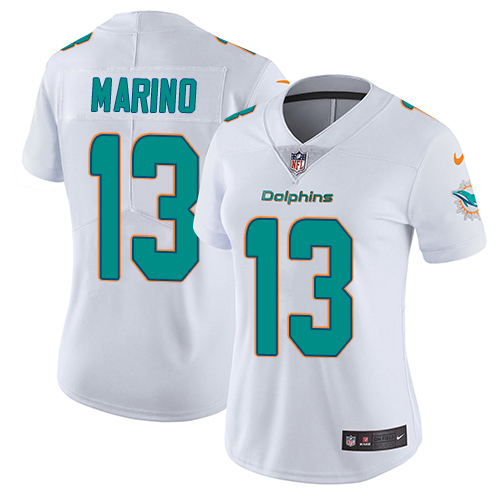 Women's Nike Miami Dolphins #13 Dan Marino White Vapor Untouchable Elite Player NFL Jersey