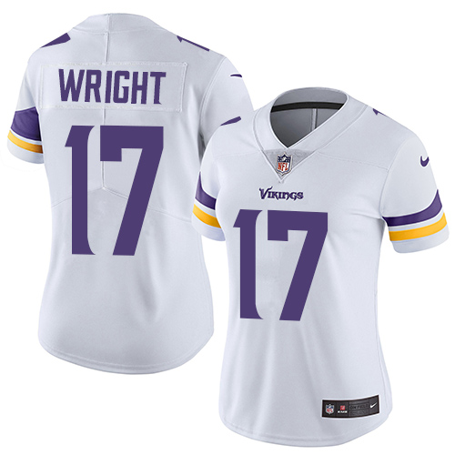 Women's Nike Minnesota Vikings #17 Jarius Wright White Vapor Untouchable Elite Player NFL Jersey