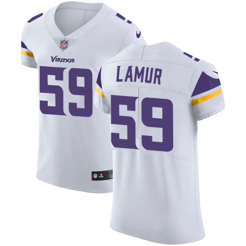 Men's Nike Minnesota Vikings #59 Emmanuel Lamur White Vapor Untouchable Elite Player NFL Jersey