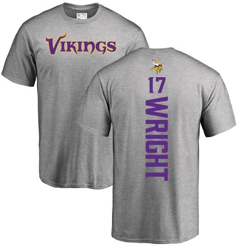 NFL Nike Minnesota Vikings #17 Jarius Wright Ash Backer T-Shirt