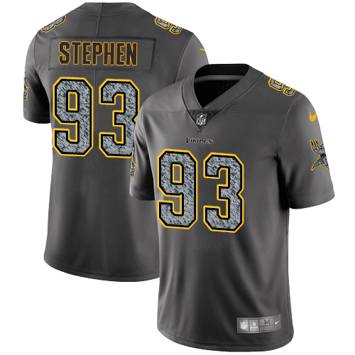 Men's Nike Minnesota Vikings #93 Shamar Stephen Gray Static Vapor Untouchable Limited NFL Jersey
