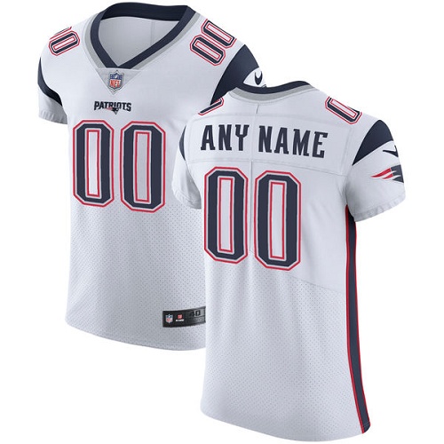 Men's Nike New England Patriots Customized White Vapor Untouchable Custom Elite NFL Jersey