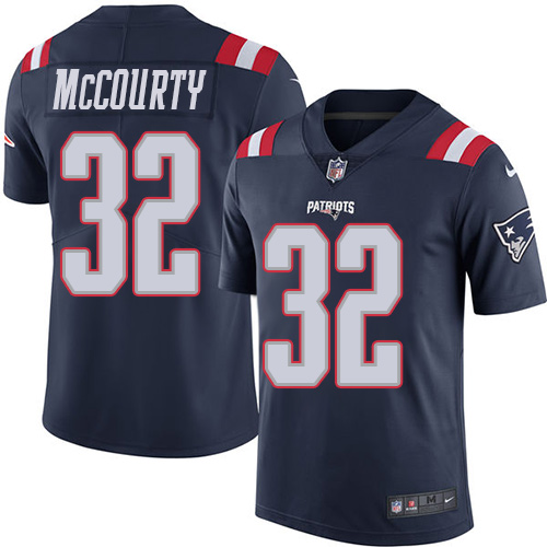 Men's Nike New England Patriots #32 Devin McCourty Limited Navy Blue Rush Vapor Untouchable NFL Jersey