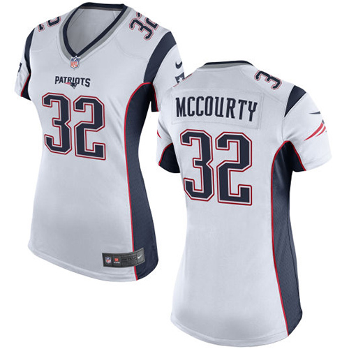 Women's Nike New England Patriots #32 Devin McCourty Game White NFL Jersey