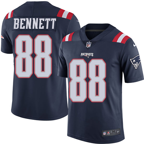 Men's Nike New England Patriots #88 Martellus Bennett Limited Navy Blue Rush Vapor Untouchable NFL Jersey