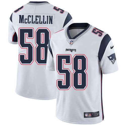 Men's Nike New England Patriots #58 Shea McClellin White Vapor Untouchable Limited Player NFL Jersey