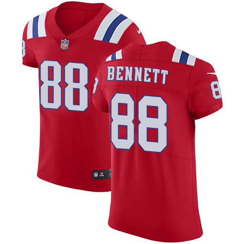 Men's Nike New England Patriots #88 Martellus Bennett Red Alternate Vapor Untouchable Elite Player NFL Jersey