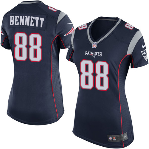 Women's Nike New England Patriots #88 Martellus Bennett Game Navy Blue Team Color NFL Jersey
