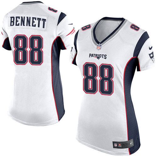 Women's Nike New England Patriots #88 Martellus Bennett Game White NFL Jersey