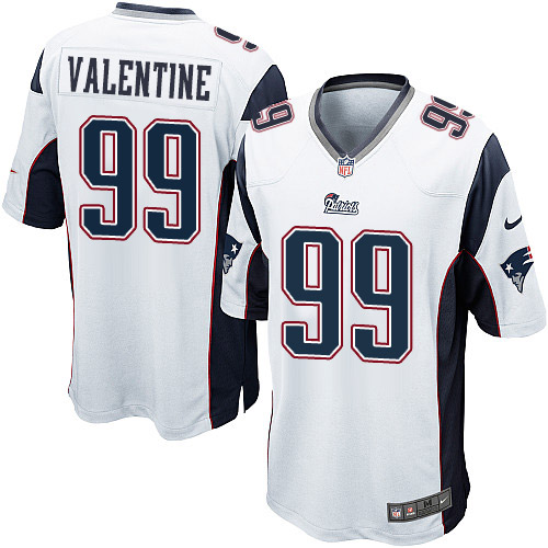 Men's Nike New England Patriots #99 Vincent Valentine Game White NFL Jersey