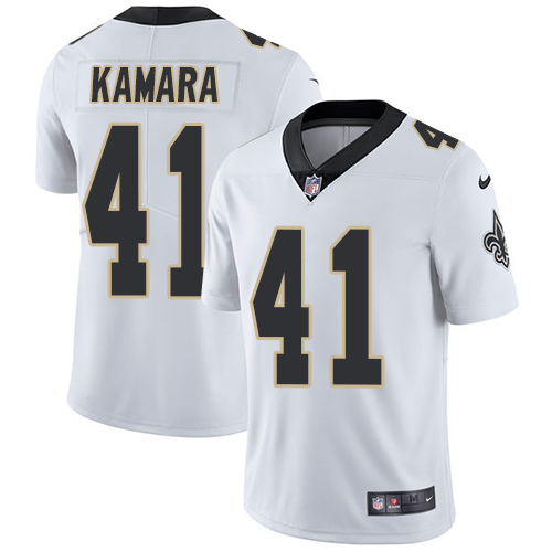Men's Nike New Orleans Saints #41 Alvin Kamara White Vapor Untouchable Limited Player NFL Jersey