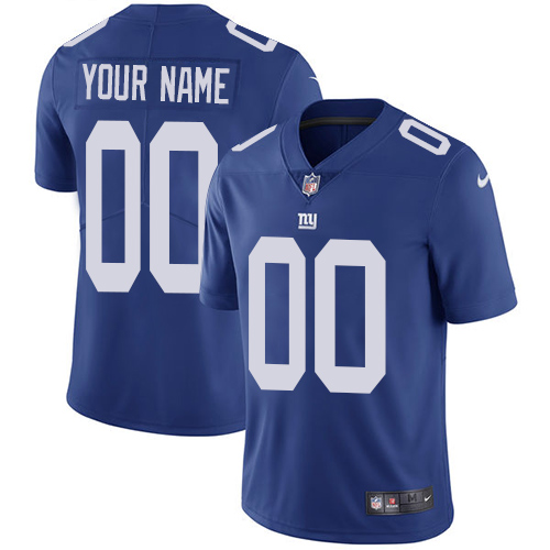 Youth Nike New York Giants Customized Royal Blue Team Color Vapor Untouchable Custom Limited NFL Jersey