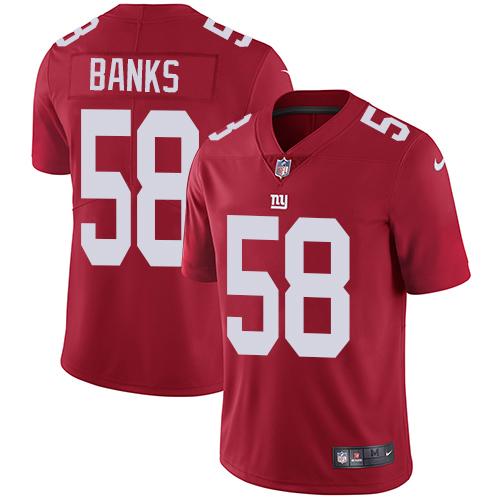 Youth Nike New York Giants #58 Carl Banks Red Alternate Vapor Untouchable Elite Player NFL Jersey