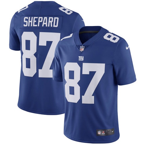 Youth Nike New York Giants #87 Sterling Shepard Royal Blue Team Color Vapor Untouchable Elite Player NFL Jersey