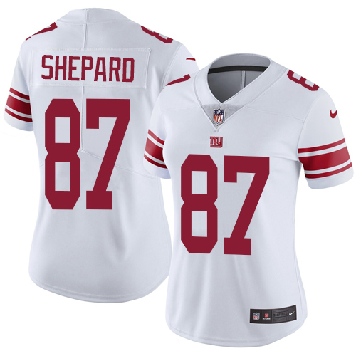 Women's Nike New York Giants #87 Sterling Shepard White Vapor Untouchable Elite Player NFL Jersey