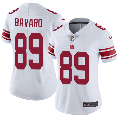 Women's Nike New York Giants #89 Mark Bavaro White Vapor Untouchable Elite Player NFL Jersey