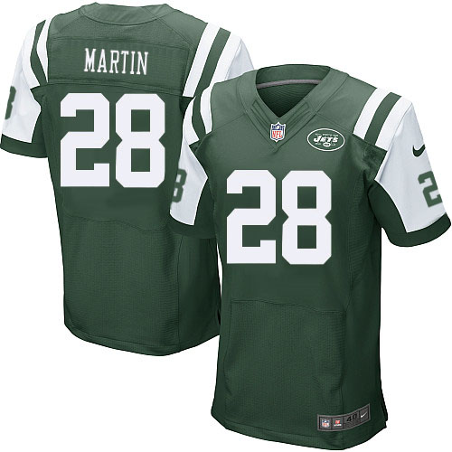 Men's Nike New York Jets #28 Curtis Martin Green Team Color Vapor Untouchable Elite Player NFL Jersey