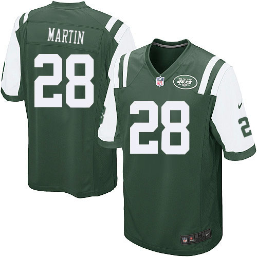 Men's Nike New York Jets #28 Curtis Martin Game Green Team Color NFL Jersey