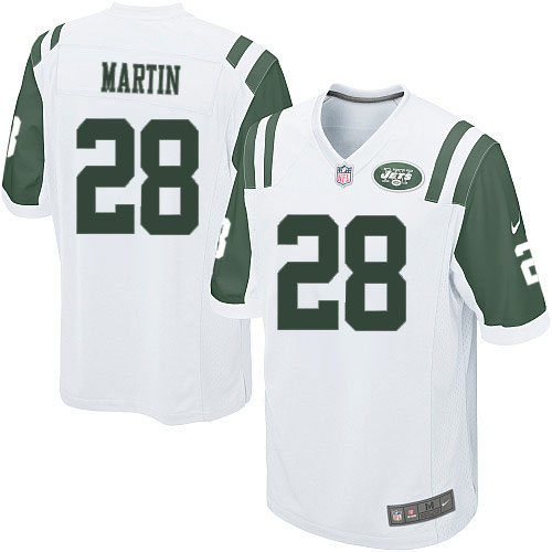 Men's Nike New York Jets #28 Curtis Martin Game White NFL Jersey