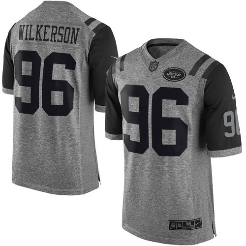 Men's Nike New York Jets #96 Muhammad Wilkerson Limited Gray Gridiron NFL Jersey