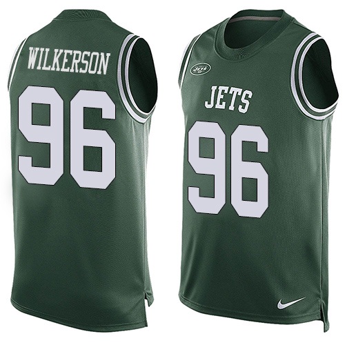 Men's Nike New York Jets #96 Muhammad Wilkerson Limited Green Player Name & Number Tank Top NFL Jersey