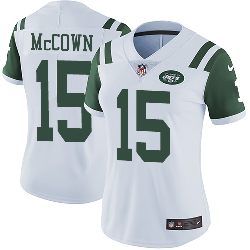 Women's Nike New York Jets #15 Josh McCown White Vapor Untouchable Limited Player NFL Jersey