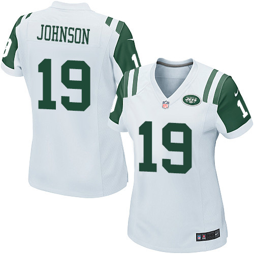 Women's Nike New York Jets #19 Keyshawn Johnson Game White NFL Jersey